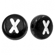 Acryl letterkralen letter X Zwart