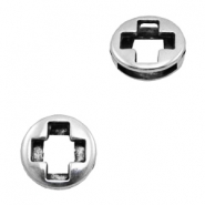 Metaal onderdelen TQ schuiver rond ✚plus Antiek zilver