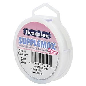 Rijgdraad Beadalon Supplemax Ultra 0.25mm 25 meter White