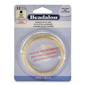German style wire Beadalon 22Gauge round Gold