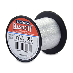 Rijgdraad elastiek Beadalon 0.5mm 100 meter Clear
