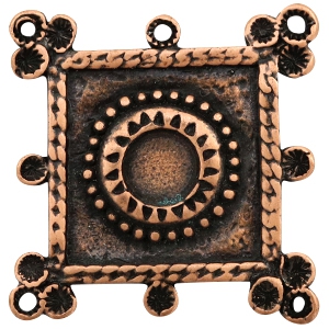 Metaal bedels TQ vierkant met setting voor Swarovski PP32 Koper (nikkelvrij)