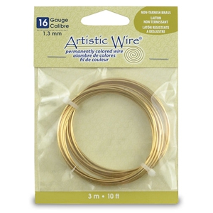 Artistic Wire 16 Gauge Tarnish resistant brass
