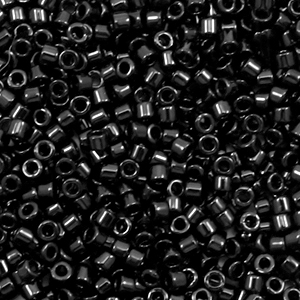 Miyuki kralen 11/0 delica's Opaque black DB-10