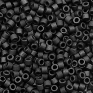 Miyuki kralen 11/0 delica's Opaque matte black DB-310