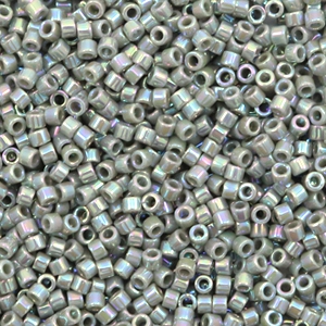 Miyuki kralen 11/0 delica's Opaque AB grey