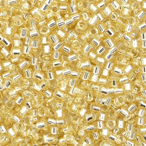 Miyuki kralen 11/0 delica's Silverlined crystal ivory