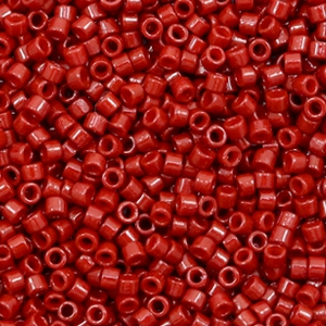 Miyuki kralen 11/0 delica's Duracoat opaque dyed jujube red