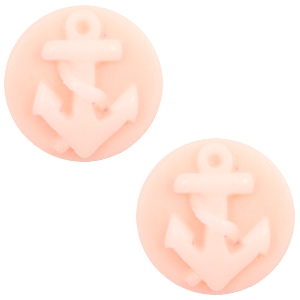 Cabochons basic camee 20mm anker Light pink-off white