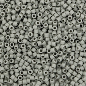 Miyuki kralen 11/0 delica's Opaque matte gray DB-761