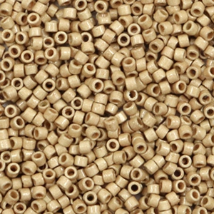 Miyuki kralen 11/0 delica's Duracoat galvanized matte champagne DB-1834f