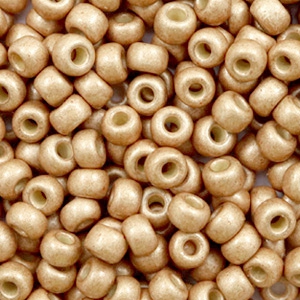 Miyuki 6/0 rocailles Duracoat galvanized matte champagne 6-4204F