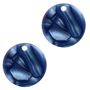 Hangers van resin rond 12mm Dark blue