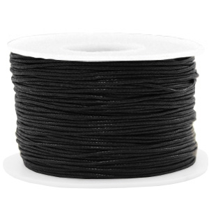 Waxkoord 1mm Black