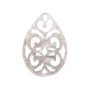 Hangers van resin druppel barok 38x27mm Sand grey