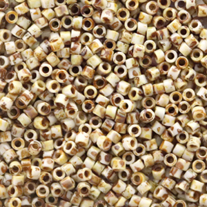 Miyuki kralen 11/0 delica's Opaque picasso yellow DB-2262