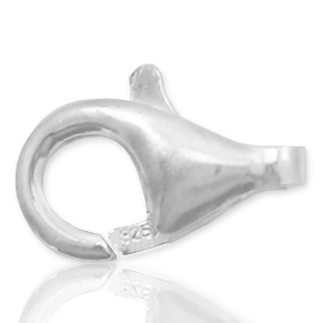 Onderdelen 925 zilver karabijnslot 9mm Zilver