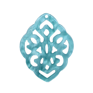 Hangers van resin ruit barok Blue atoll