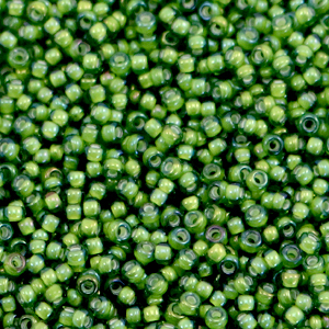 Miyuki 11/0 rocailles Fancy lined chartreuse green 11-3764