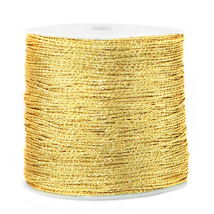 Metallic macram&eacute; draad 0.5mm Cornsilk gold