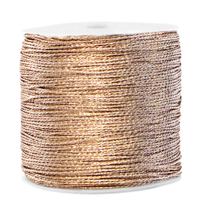 Metallic macram&eacute; draad 0.5mm Ivory cream taupe