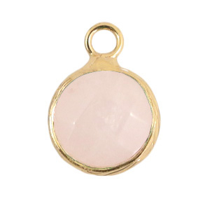 Hangers van natuursteen 10mm Icy pink-gold