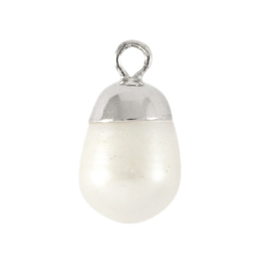 BQ Zoetwater parels bedel round Silver-natural white