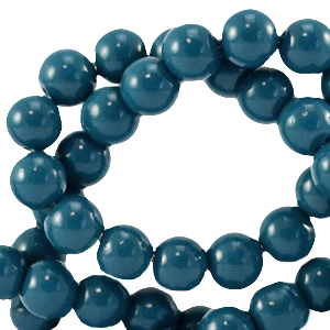 Glaskralen 6 mm opaque Gibraltar sea blue