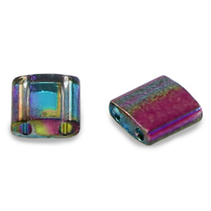 Miyuki kralen 5x5mm tila Czech coating magic blue TL-4572