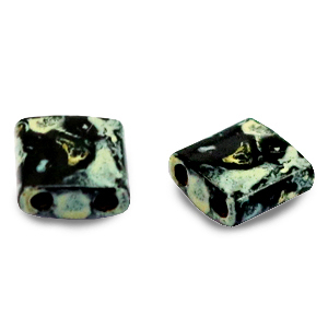 Miyuki kralen 5x5mm tila Opaque picasso black TL-4511