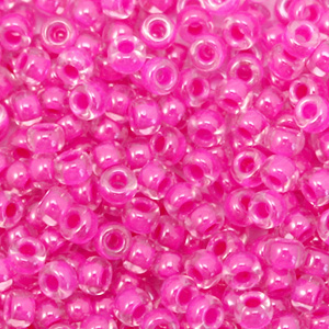 Miyuki 8/0 rocailles Fuchsia lined crystal 8-209
