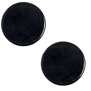 20 mm platte Polaris Elements cabochon Lively Jet black