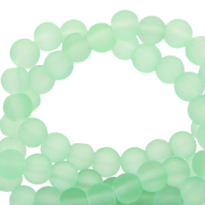 Glaskralen 6 mm mat Neo mint green