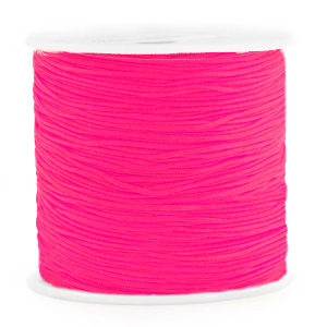 Macram&eacute; draad 0.8mm Neon azalea pink
