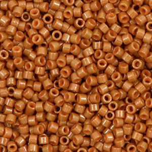 Miyuki kralen 11/0 delica's Duracoat opaque dyed sienna brown DB-2109