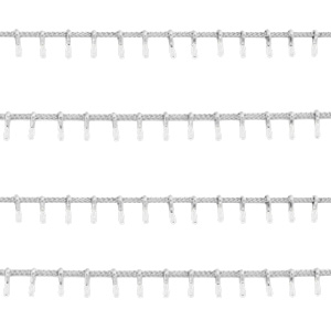 Benodigdheden van Stainless steel Roestvrij staal (RVS) jasseron spike Zilver-wit