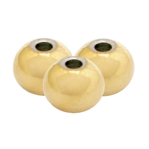 Kralen van Stainless steel Roestvrij staal (RVS) 6mm Goud