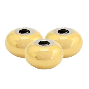 Kralen van Stainless steel Roestvrij staal (RVS) 4mm Goud