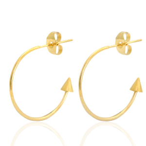 Oorbellen van Stainless steel Roestvrij staal (RVS) creolen Goud