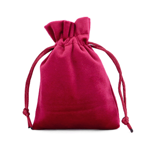 Velvet sieradenzakje Port red