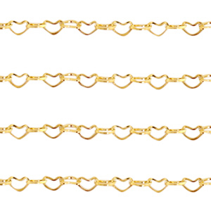 Benodigdheden van Stainless steel Roestvrij staal (RVS) jasseron hartjes schakels Goud