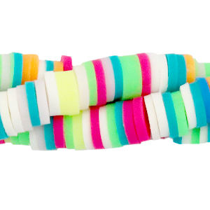 Kralen Katsuki 6mm Green pink mix