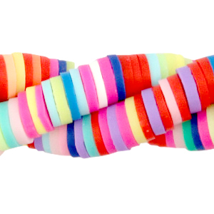 Kralen Katsuki 6mm Rainbow fuchsia mix