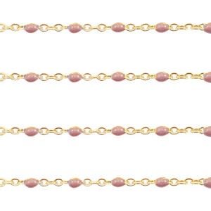 Benodigdheden van Stainless steel Roestvrij staal (RVS) jasseron 1mm Sandstone brown-goud