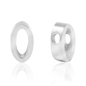 Kralen van Stainless steel Roestvrij staal (RVS) kralen cijfer 0 Zilver