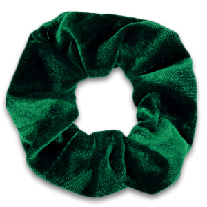 Scrunchie velvet haarelastiek Fir green