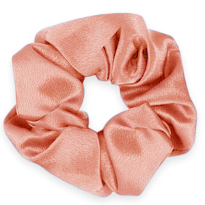 Scrunchie silky haarelastiek Flirty flamingo rose