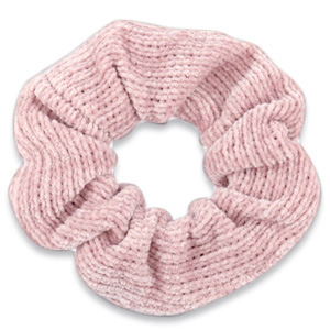 Scrunchie corduroy haarelastiek Rose tan