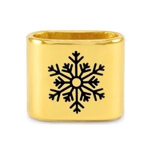 Metaal schuivers DQ snowflake Mix & Match Goud (nikkelvrij)