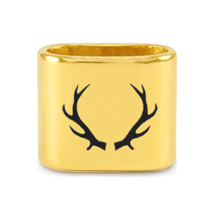 Metaal schuivers DQ antlers Mix & Match Goud (nikkelvrij)